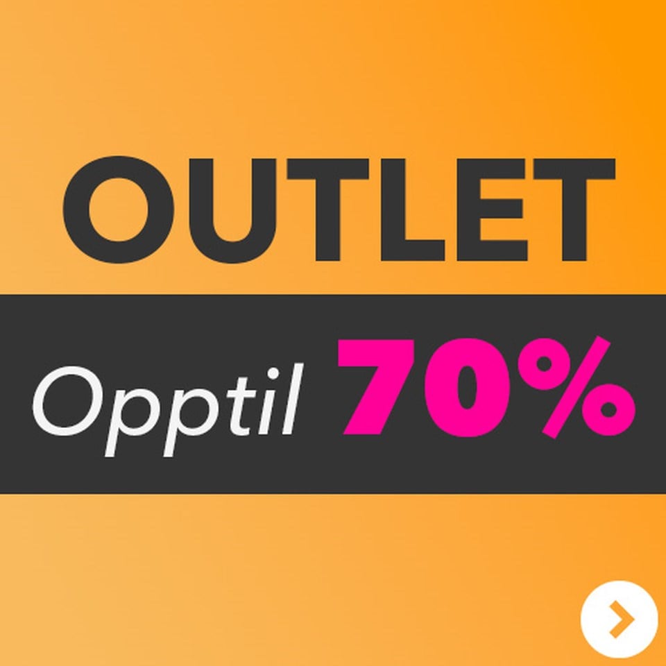 Outlet opptil 70 prosent