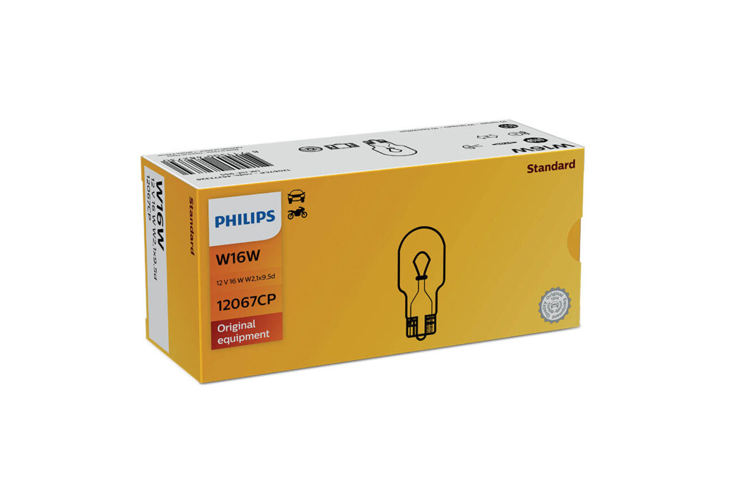 Philips pære W16W Wedge Base 10 pakning