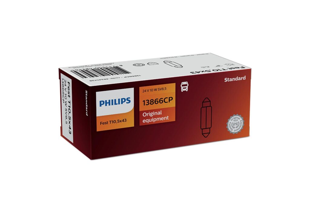 Philips pære T10,5×43 10W Festoon 10 pakning