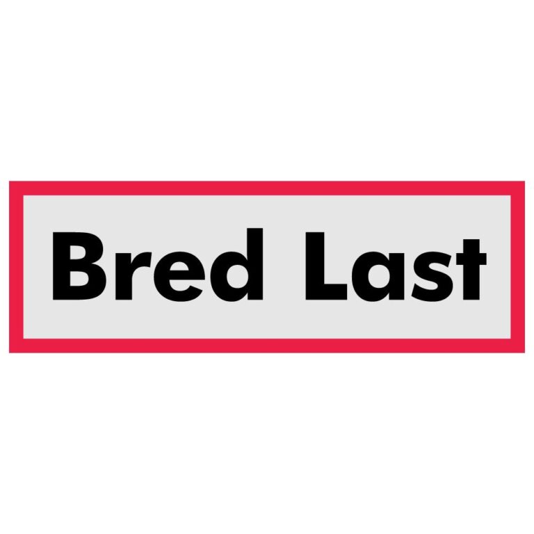 MAGNETSKILT BRED LAST (hvit)