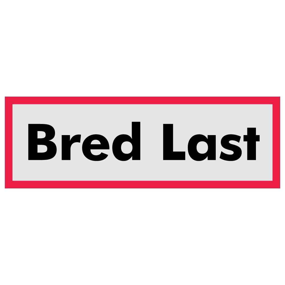 MAGNETSKILT BRED LAST (hvit)