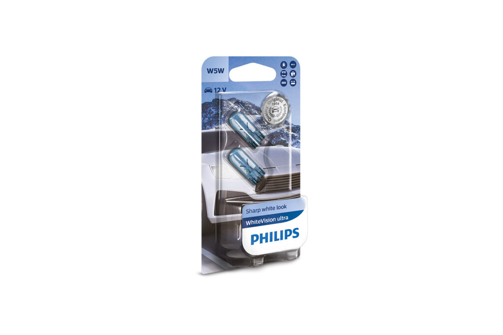 Philips W5W WhiteVision Ultra Halogen pære