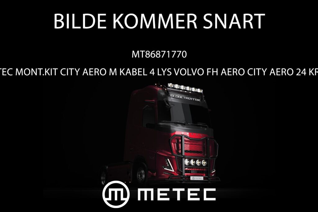 Metec Mont.kit City Aero m kabel 4 lys Volvo FH Aero City Aero 24 krom