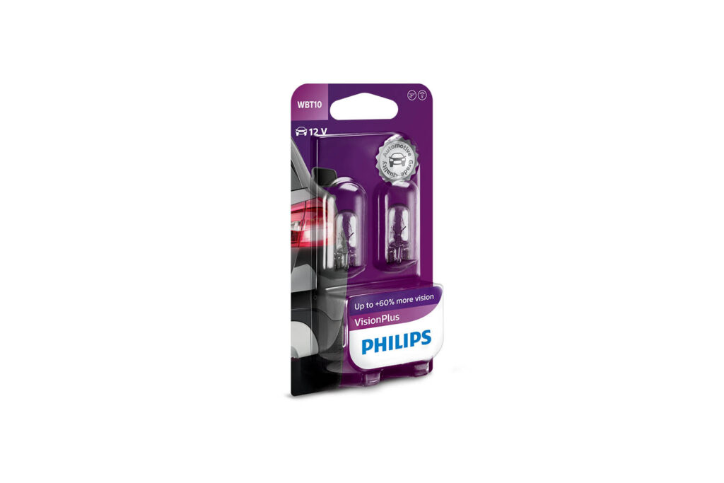Philips pære WBT10 Wedge Base 12V